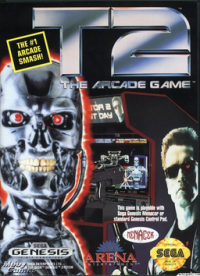 T2 The Arcade Game Sega Genesis US box art